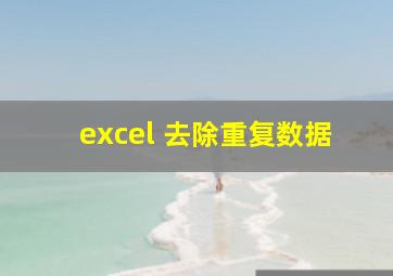 excel 去除重复数据